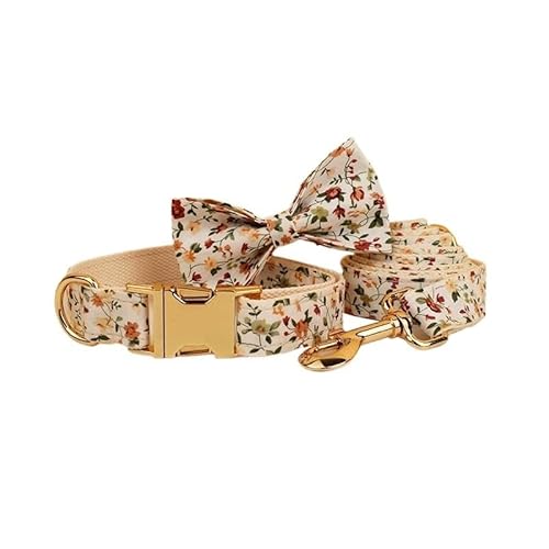 Haustierzubehör, Leinengeschirr-Set, Hundehalsband mit Fliege, Bedruckte Haustierprodukte, personalisierte Taktische Hundehalsbänder breites hundehalsband(Bow Collar Leash22,XS) von LPTBNKC
