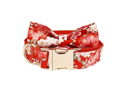 Haustierzubehör, Leinengeschirr-Set, Hundehalsband mit Fliege, Bedruckte Haustierprodukte, personalisierte Taktische Hundehalsbänder breites hundehalsband(Bow Collar01,XS) von LPTBNKC