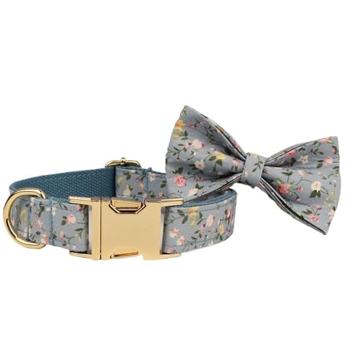 Haustierzubehör, Leinengeschirr-Set, Hundehalsband mit Fliege, Bedruckte Haustierprodukte, personalisierte Taktische Hundehalsbänder breites hundehalsband(Bow Collar05,XS) von LPTBNKC