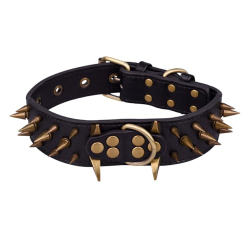 Robustes und Robustes Hundehalsband, bequemes, breites Hundehalsband for besonders große Hunde, verhindert Bisse, Lederhalsband for Schäferhunde(2,S) von LPTBNKC