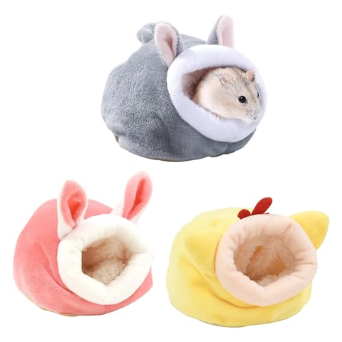 Meerschweinchenbett, gemütliches Kaninchenhaus, waschbar, Meerschweinchen-Versteck aus Fleece, Schlafen, Winter, warmes Hasenbett für kleine Haustiere, Eichhörnchenkäfig-Zubehör, 3 Stück Meerschweinchenbett, gemütliches Kaninchenhaus, waschbar, Meerschweinchen-Versteck aus Fleece, Schlafen, Winter, warmes Hasenbett für kleine Haustiere, Eichhörnchenkäfig-Zubehör, 3 Stück von LQMBABY