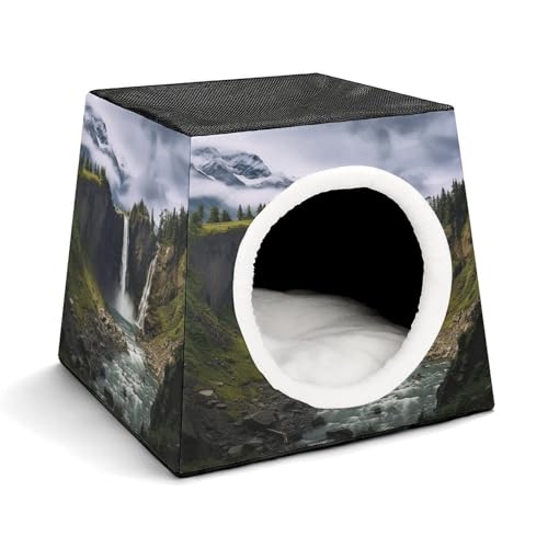 LQPMNK Tragbares Haustiernest für kleine Haustiere, Berg und Wasserfall Druck Kapsel Design Weltraumkapsel Haustiernest Langlebiges Haustiernest Haustierbett für Zuhause und Reisen LQPMNK Tragbares Haustiernest für kleine Haustiere, Berg und Wasserfall Druck Kapsel Design Weltraumkapsel Haustiernest Langlebiges Haustiernest Haustierbett für Zuhause und Reisen von LQPMNK