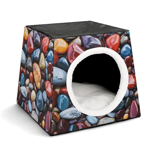 LQPMNK Tragbares Haustiernest für kleine Haustiere, Farbsteine, Hippie-Druck, Kapsel-Design, Weltraumkapsel, Haustiernest, langlebiges Haustiernest, Haustierbett für Zuhause und Reisen LQPMNK Tragbares Haustiernest für kleine Haustiere, Farbsteine, Hippie-Druck, Kapsel-Design, Weltraumkapsel, Haustiernest, langlebiges Haustiernest, Haustierbett für Zuhause und Reisen von LQPMNK