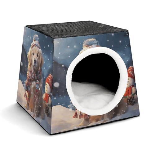 LQPMNK Tragbares Haustiernest für kleine Haustiere, Frohe Weihnachten Niedlicher Hund Schneemann Druck Kapsel Design Weltraumkapsel Haustiernest Langlebiges Haustiernest Haustierbett für Zuhause und LQPMNK Tragbares Haustiernest für kleine Haustiere, Frohe Weihnachten Niedlicher Hund Schneemann Druck Kapsel Design Weltraumkapsel Haustiernest Langlebiges Haustiernest Haustierbett für Zuhause und von LQPMNK