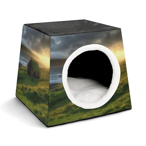 LQPMNK Tragbares Haustiernest für kleine Haustiere, Hüttengras Sonnenstrahlen Druck Kapsel Design Weltraumkapsel Haustiernest Langlebiges Haustiernest Haustierbett für Zuhause und Reisen LQPMNK Tragbares Haustiernest für kleine Haustiere, Hüttengras Sonnenstrahlen Druck Kapsel Design Weltraumkapsel Haustiernest Langlebiges Haustiernest Haustierbett für Zuhause und Reisen von LQPMNK