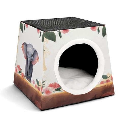 LQPMNK Tragbares Haustiernest für kleine Haustiere, Lucky Elephant Print Capsule Design Space Capsule Pet Nest Durable Pet Nest Pet Bed for Home and Travel LQPMNK Tragbares Haustiernest für kleine Haustiere, Lucky Elephant Print Capsule Design Space Capsule Pet Nest Durable Pet Nest Pet Bed for Home and Travel von LQPMNK
