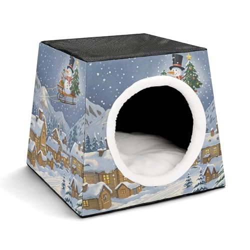LQPMNK Tragbares Haustiernest für kleine Haustiere, Schneemann verteilt Geschenke, Druckkapsel-Design, Weltraumkapsel, Haustiernest, langlebiges Haustiernest, Haustierbett für Zuhause und Reisen LQPMNK Tragbares Haustiernest für kleine Haustiere, Schneemann verteilt Geschenke, Druckkapsel-Design, Weltraumkapsel, Haustiernest, langlebiges Haustiernest, Haustierbett für Zuhause und Reisen von LQPMNK