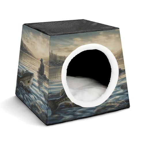 LQPMNK Tragbares Haustiernest für kleine Haustiere, See, Fischangeln, Druck-Kapsel-Design, Weltraumkapsel, Haustiernest, langlebiges Haustiernest, Haustierbett für Zuhause und Reisen LQPMNK Tragbares Haustiernest für kleine Haustiere, See, Fischangeln, Druck-Kapsel-Design, Weltraumkapsel, Haustiernest, langlebiges Haustiernest, Haustierbett für Zuhause und Reisen von LQPMNK