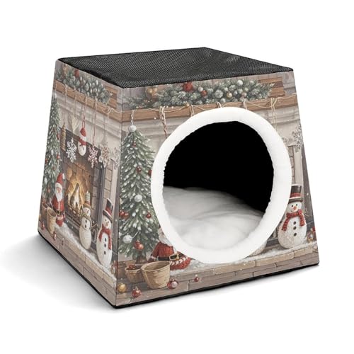 LQPMNK Tragbares Haustiernest für kleine Haustiere, Weben Weihnachten Druck Kapsel Design Weltraumkapsel Haustiernest Langlebiges Haustiernest Haustierbett für Zuhause und Reisen von LQPMNK