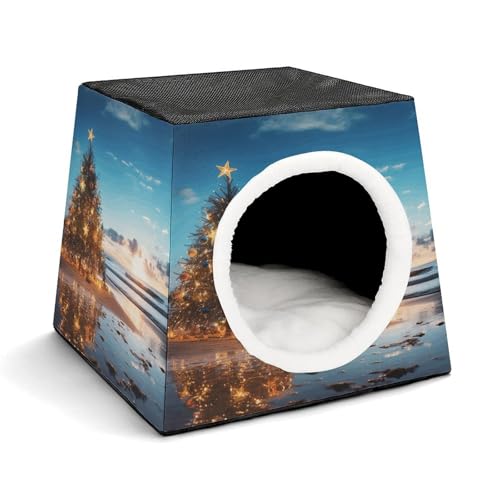 LQPMNK Tragbares Haustiernest für kleine Haustiere, Weihnachtsbaum am Strand Druck Kapsel Design Weltraumkapsel Haustiernest Langlebiges Haustiernest Haustierbett für Zuhause und Reisen LQPMNK Tragbares Haustiernest für kleine Haustiere, Weihnachtsbaum am Strand Druck Kapsel Design Weltraumkapsel Haustiernest Langlebiges Haustiernest Haustierbett für Zuhause und Reisen von LQPMNK