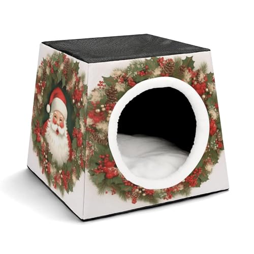 LQPMNK Tragbares Haustiernest für kleine Haustiere, Weihnachtsferien Weihnachtsmann Kranz Druck Kapsel Design Weltraumkapsel Haustiernest Langlebiges Haustiernest Haustierbett für Zuhause und Reisen LQPMNK Tragbares Haustiernest für kleine Haustiere, Weihnachtsferien Weihnachtsmann Kranz Druck Kapsel Design Weltraumkapsel Haustiernest Langlebiges Haustiernest Haustierbett für Zuhause und Reisen von LQPMNK