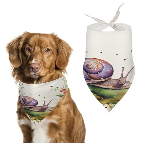 Strapazierfähiges Haustier-Halstuch, Dreieckstuch mit schönem Schnecken-Druck, für Hunde und Katzen, weich, stilvoll und leicht zu waschen, ideal für Spaziergänge, Fotos und mehr Strapazierfähiges Haustier-Halstuch, Dreieckstuch mit schönem Schnecken-Druck, für Hunde und Katzen, weich, stilvoll und leicht zu waschen, ideal für Spaziergänge, Fotos und mehr von LQPMNK