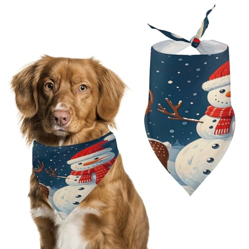 Strapazierfähiges Haustier-Halstuch, Schneemänner und Rentier-Druck, Dreieckstuch für Hunde und Katzen, weich, stilvoll und leicht zu waschen, ideal für Spaziergänge, Fotos und mehr Strapazierfähiges Haustier-Halstuch, Schneemänner und Rentier-Druck, Dreieckstuch für Hunde und Katzen, weich, stilvoll und leicht zu waschen, ideal für Spaziergänge, Fotos und mehr von LQPMNK