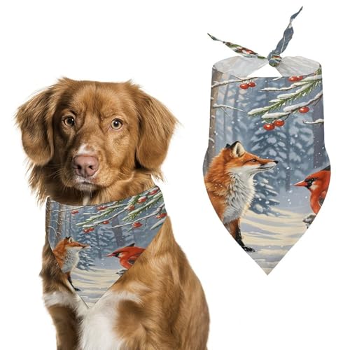 Strapazierfähiges Haustier-Halstuch, Winter-Schneefuchs-Druck, Dreieckstuch für Hunde und Katzen, weich, stilvoll und leicht zu waschen, ideal für Spaziergänge, Fotos und mehr Strapazierfähiges Haustier-Halstuch, Winter-Schneefuchs-Druck, Dreieckstuch für Hunde und Katzen, weich, stilvoll und leicht zu waschen, ideal für Spaziergänge, Fotos und mehr von LQPMNK