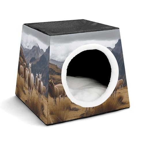 Tragbares Haustiernest für kleine Haustiere, Lamas in den Anden Druck Kapsel Design Weltraumkapsel Haustiernest Langlebiges Haustiernest Haustierbett für Zuhause und Reisen von LQPMNK