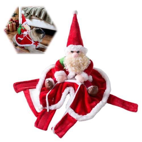 Haustier Weihnachten Santa Outfit Set, Weihnachten Outfit Pullover Party Cosplay Kostüm Zubehör für kleine mittelgroße Hunde, Urlaub Kostüm für Neujahr Dress Up, Festliche Kleidung für kleine Haustier Weihnachten Santa Outfit Set, Weihnachten Outfit Pullover Party Cosplay Kostüm Zubehör für kleine mittelgroße Hunde, Urlaub Kostüm für Neujahr Dress Up, Festliche Kleidung für kleine von LQQDREX