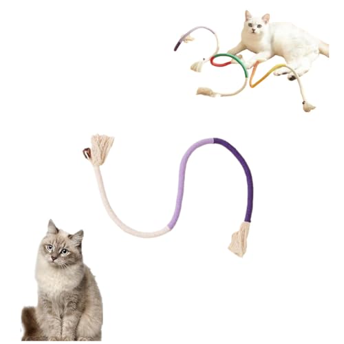 LQQDREX Baumwoll-Kauseil-Spielzeug für Katzen, zur Zahnreinigung, Spielzeug für Indoor-Kätzchen, sicheres Katzenminze-Spielzeug für Katzen, Seil-Kauspielzeug, interaktives Beiß-Haustierzubehör für LQQDREX Baumwoll-Kauseil-Spielzeug für Katzen, zur Zahnreinigung, Spielzeug für Indoor-Kätzchen, sicheres Katzenminze-Spielzeug für Katzen, Seil-Kauspielzeug, interaktives Beiß-Haustierzubehör für von LQQDREX