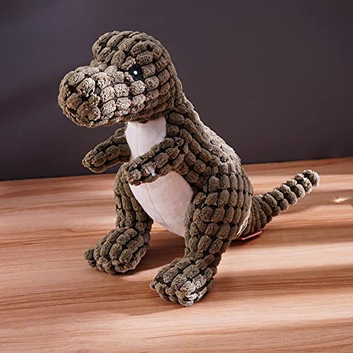 LQQDREX Dinosaurier-Hundespielzeug mit Quietscher, Hundefutter, quietschendes Spielzeug, Dinosaurier-Spielzeug für Hunde, niedlich und quietschend für aggressive Kauer, gefülltes Hundespielzeug, von LQQDREX