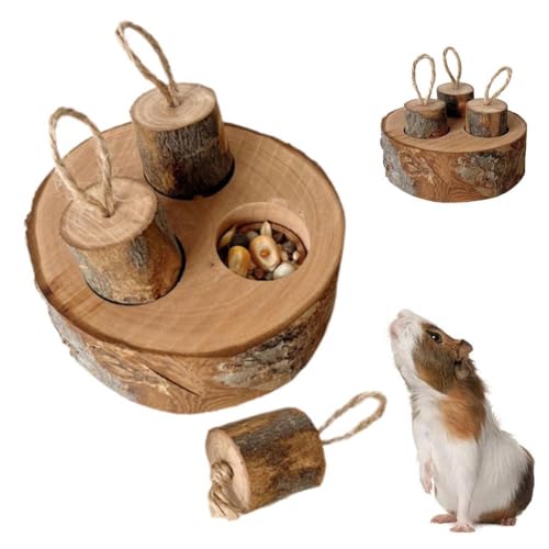 LQQDREX Holz Hamster Futtersuche Spielzeug, Interaktion Futterspender Puzzle Spielzeug, Kleine Haustier Hamster Fütterung Training Board Holz Leckereien Feeder Kleintiere Training Leckerli Feeder LQQDREX Holz Hamster Futtersuche Spielzeug, Interaktion Futterspender Puzzle Spielzeug, Kleine Haustier Hamster Fütterung Training Board Holz Leckereien Feeder Kleintiere Training Leckerli Feeder von LQQDREX