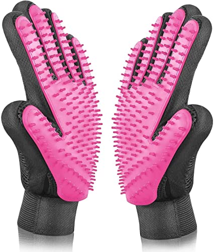 LQSSA Rosa Linke Hand,Haustierpflegehandschuhe für Katzen, Hunde, Kaninchen, für langes, kurzes und lockiges Fell, Handschuhe zum Reinigen von Haustieren und zum Entfernen von Schuppen, weich LQSSA Rosa Linke Hand,Haustierpflegehandschuhe für Katzen, Hunde, Kaninchen, für langes, kurzes und lockiges Fell, Handschuhe zum Reinigen von Haustieren und zum Entfernen von Schuppen, weich von LQSSA