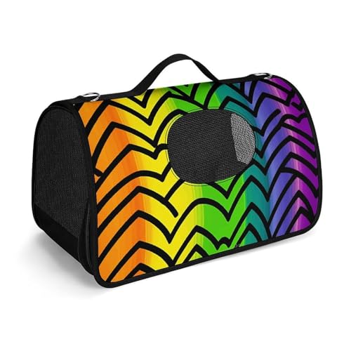 Haustier-Handtaschen, Stolz, Regenbogen-Muster, bedruckte Haustier-Handtaschen, faltbare Haustier-Handtaschen, universelle Haustier-Handtaschen Haustier-Handtaschen, Stolz, Regenbogen-Muster, bedruckte Haustier-Handtaschen, faltbare Haustier-Handtaschen, universelle Haustier-Handtaschen von LQWOK