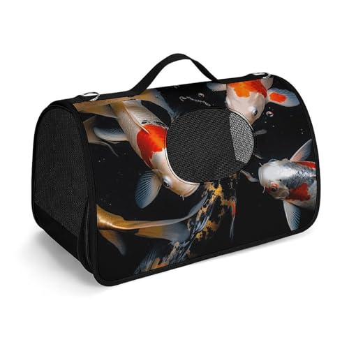 Haustier-Handtaschen, ausgefallene Karpfenfische, bedruckte Haustierhandtaschen, faltbare Haustier-Handtaschen, universelle Haustierhandtaschen von LQWOK