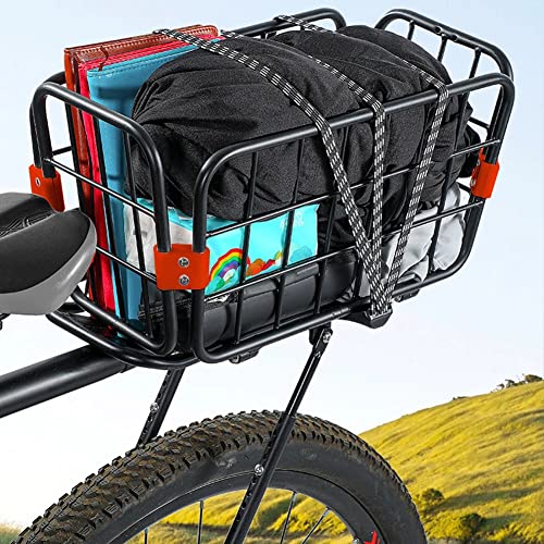 Fahrradkorb, Fahrrad-Hinterradträger, Schnellspanner-Fahrradgepäckträger mit Korb, Schnellspanner und verstellbar, 75 kg Tragkraft, Aluminiumlegierung Fahrradkorb, Fahrrad-Hinterradträger, Schnellspanner-Fahrradgepäckträger mit Korb, Schnellspanner und verstellbar, 75 kg Tragkraft, Aluminiumlegierung von LRFNKCT