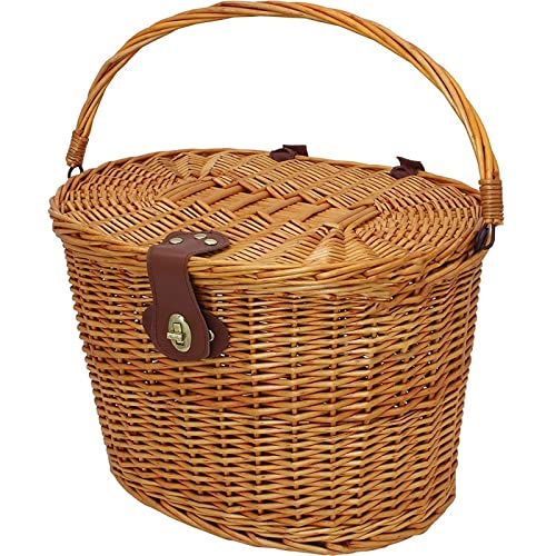 Fahrradkorb, Fahrradkorb Fahrrad-Aufbewahrungskorb Wicker Woven Vintage Design Fahrrad Front Lenkerkorb Fahrradkorb, Fahrradkorb Fahrrad-Aufbewahrungskorb Wicker Woven Vintage Design Fahrrad Front Lenkerkorb von LRFNKCT