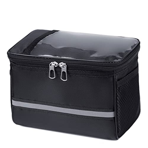 Fahrradkorb, Fahrradkorb Fahrradtasche Radfahren Fahrrad Vorderrohr Lenkerkorb Rennrad Rahmen Pannier Multifunktions-Umhängetasche(Black) von LRFNKCT