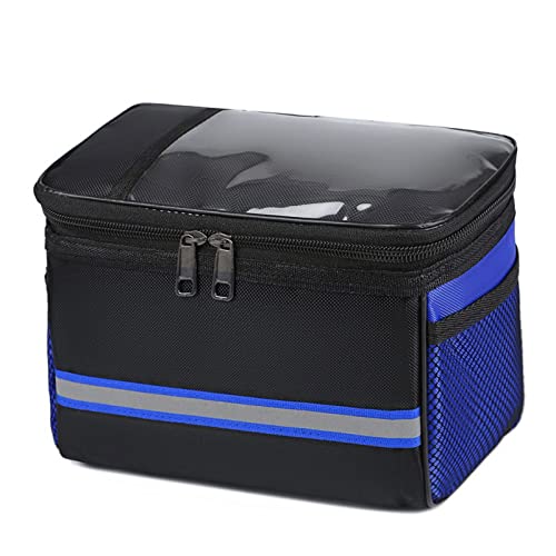 Fahrradkorb, Fahrradkorb Fahrradtasche Radfahren Fahrrad Vorderrohr Lenkerkorb Rennrad Rahmen Pannier Multifunktions-Umhängetasche(Blue) von LRFNKCT