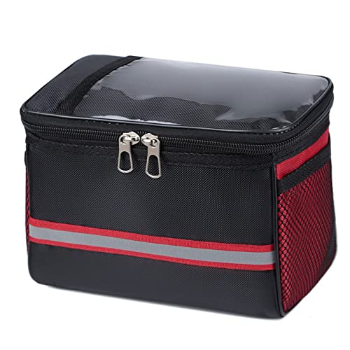 Fahrradkorb, Fahrradkorb Fahrradtasche Radfahren Fahrrad Vorderrohr Lenkerkorb Rennrad Rahmen Pannier Multifunktions-Umhängetasche(Red) von LRFNKCT