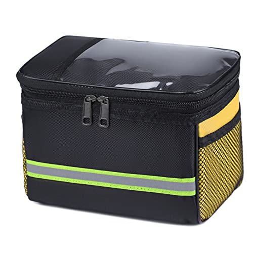 Fahrradkorb, Fahrradkorb Fahrradtasche Radfahren Fahrrad Vorderrohr Lenkerkorb Rennrad Rahmen Pannier Multifunktions-Umhängetasche(Yellow) von LRFNKCT
