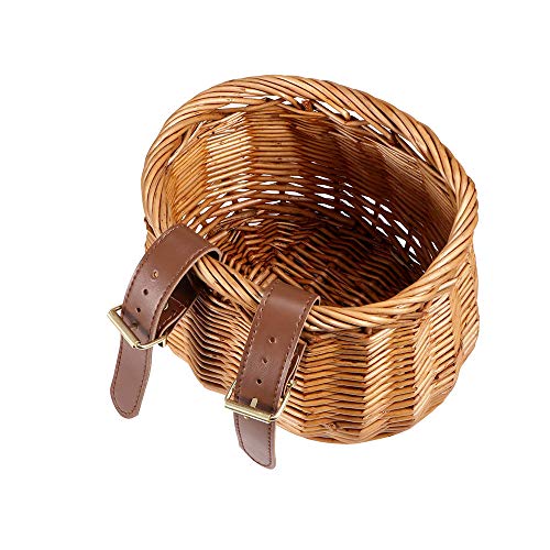 Fahrradkorb, Kleiner Lenkerkorb, Vintage Aufbewahrungskorb, handgewebt, mit verstellbarem Schultergurt, Fahrradkorb Fahrradkorb, Kleiner Lenkerkorb, Vintage Aufbewahrungskorb, handgewebt, mit verstellbarem Schultergurt, Fahrradkorb von LRFNKCT