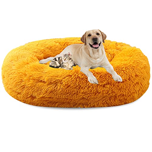 LRHRHR Haustierbett Flauschig Hundebett, Plüsch Rundes Weiches Beruhigende Hundekissen Donut Katzenbett Waschbar, Haustierbett für Katzen und Hunde-Light Brow||Ø40cm/16in LRHRHR Haustierbett Flauschig Hundebett, Plüsch Rundes Weiches Beruhigende Hundekissen Donut Katzenbett Waschbar, Haustierbett für Katzen und Hunde-Light Brow||Ø40cm/16in von LRHRHR