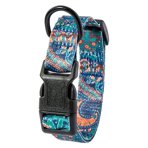 Hundehalsband und Leine im Bohemia-Stil, Set for kleine, mittelgroße und große Hunde, verstellbare Halsbänder for Welpen und Katzen, Haustierbedarf(D Collar,S 22-35cm) von LRTVAOP
