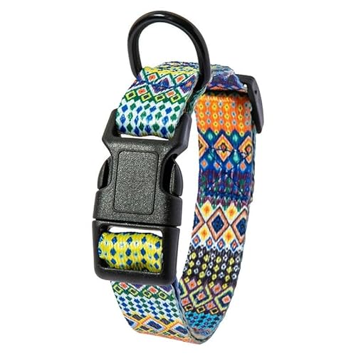 Hundehalsband und Leine im Bohemia-Stil, Set for kleine, mittelgroße und große Hunde, verstellbare Halsbänder for Welpen und Katzen, Haustierbedarf breites hundehalsband(E Collar,L 29-47cm) von LRTVAOP
