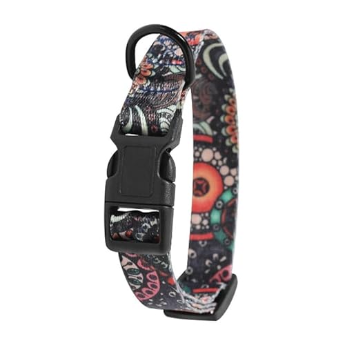 Hundehalsband und Leine im Bohemia-Stil, Set for kleine, mittelgroße und große Hunde, verstellbare Halsbänder for Welpen und Katzen, Haustierbedarf breites hundehalsband(F Collar,S 22-35cm) von LRTVAOP