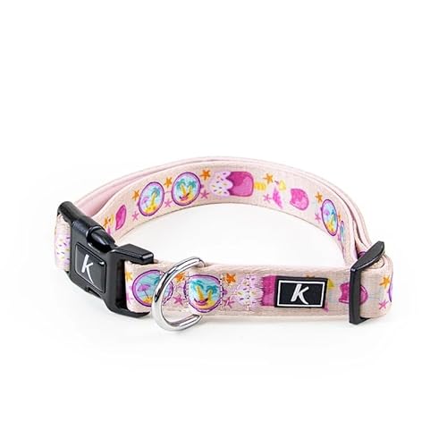 Niedliche Hundehalsbänder for kleine, mittelgroße und große Katzen, Hunde, Halsband mit Blumenmuster for männliche und weibliche Katzen(Colourful Summer,M 2.0 cm Width) von LRTVAOP