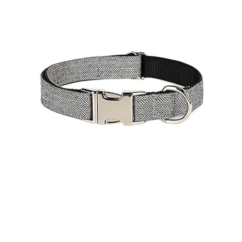 Personalisiertes Hundehalsband aus Nylon, Namensschild mit graviertem ID-Tag, individuelles Hundehalsband for kleine, mittelgroße und große Welpen breites hundehalsband(4,M (30-45cm)) von LRTVAOP