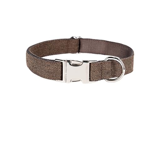 Personalisiertes Hundehalsband aus Nylon, Namensschild mit graviertem ID-Tag, individuelles Hundehalsband for kleine, mittelgroße und große Welpen breites hundehalsband(8,S (25-36cm)) von LRTVAOP