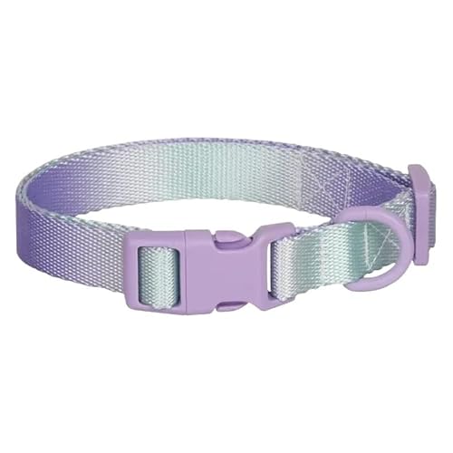 Verstellbare Katzenhalsbänder aus Nylon for kleine Hunde, modische Halsbänder mit Farbverlauf for Haustiere, Accessoires for kleine, mittelgroße und große Hunde breites hundehalsband(3,M) von LRTVAOP