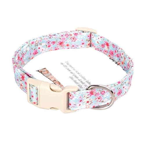 Verstellbares Hundehalsband aus Nylon mit Aufdruck, süße Chihuahua-Bulldoggenhalsbänder, Halskette for kleine, mittelgroße und große Hunde, Haustierbedarf(3,M) von LRTVAOP