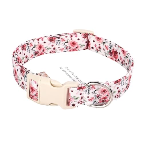 Verstellbares Hundehalsband aus Nylon mit Aufdruck, süße Chihuahua-Bulldoggenhalsbänder, Halskette for kleine, mittelgroße und große Hunde, Haustierbedarf breites hundehalsband(2,L) von LRTVAOP