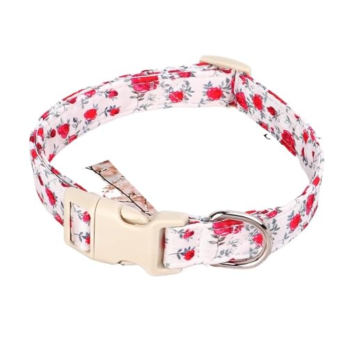 Verstellbares Hundehalsband aus Nylon mit Aufdruck, süße Chihuahua-Bulldoggenhalsbänder, Halskette for kleine, mittelgroße und große Hunde, Haustierbedarf breites hundehalsband(4,S) von LRTVAOP