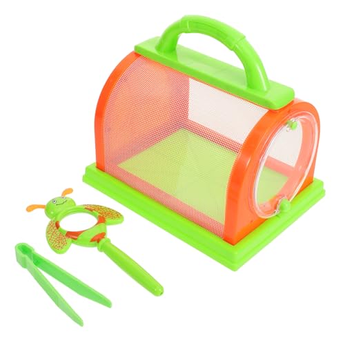 LRXIYODE 1Satz Handheld Insektenkäfig mit Lupe und Pinzette Outdoor Beobachtungsbox für Schmetterlinge Atmungsaktives Netzgehege Leicht und Tragbar für Naturentdecker LRXIYODE 1Satz Handheld Insektenkäfig mit Lupe und Pinzette Outdoor Beobachtungsbox für Schmetterlinge Atmungsaktives Netzgehege Leicht und Tragbar für Naturentdecker von LRXIYODE