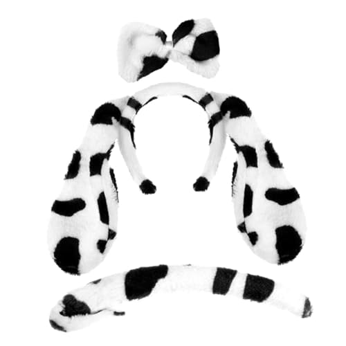 LRXIYODE Fluffiges Hundekostüm Set mit Dalmatiner Ohren Stirnband und Weiches Tier Party Accessoire für Halloween Karneval und Festliche Kostümpartys Hautfreundlich und Bequem für LRXIYODE Fluffiges Hundekostüm Set mit Dalmatiner Ohren Stirnband und Weiches Tier Party Accessoire für Halloween Karneval und Festliche Kostümpartys Hautfreundlich und Bequem für von LRXIYODE
