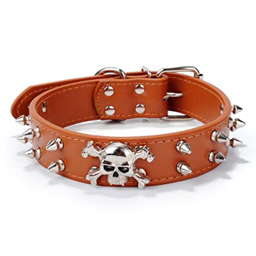 1 Pc Anti-bite d Studded Leather Dog Collars for Small Medium Large Dogs Pet Collar Rivets Anti-Bite-10,S von LRZIN