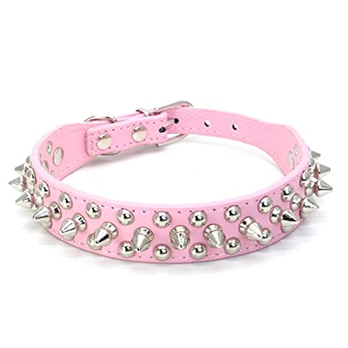 1 Pc Anti-bite d Studded Pet Dog Collar for Small Medium Large Dogs Sport Padded-Pink,XXL von LRZIN