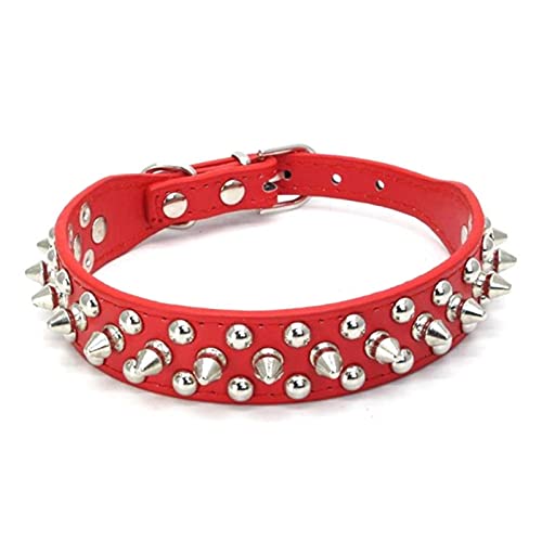 1 Pc Anti-bite d Studded Pet Dog Collar for Small Medium Large Dogs Sport Padded-Red,XXL von LRZIN