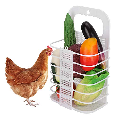 LSAR Gemüse-Feeder Obst-Feeder Hühnerstall Spielzeug-Hühnchen-Gemüsekorb, Faltbarer Hühner-Hänge-Feeder, zum Training von Hühnern, die Schwänze füttern von Pomya